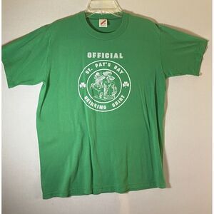 Vintage Single Stitch Official St Patrick's Day Drinking Shirt Large‎ Jerzees